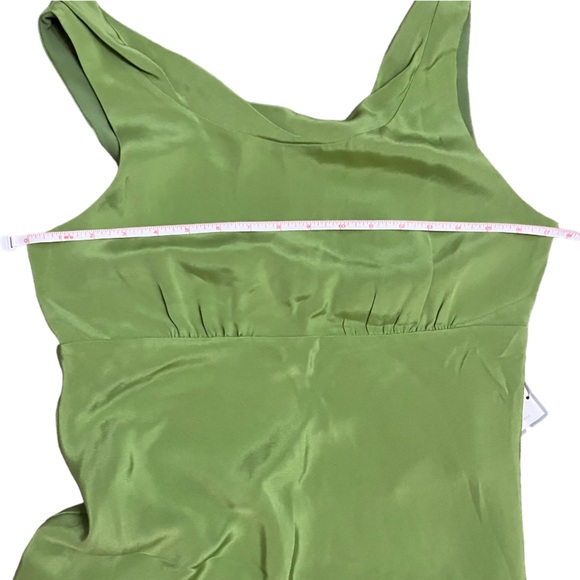 J. Crew Green Silk Midi Fit and Flare Sleeveless Low Back Dress - Picture 9 of 11
